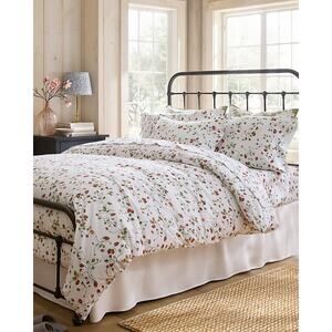 Garnet Hill Organic Percale Cotton Sheet Set - Queen Sheets + King Pillowcases